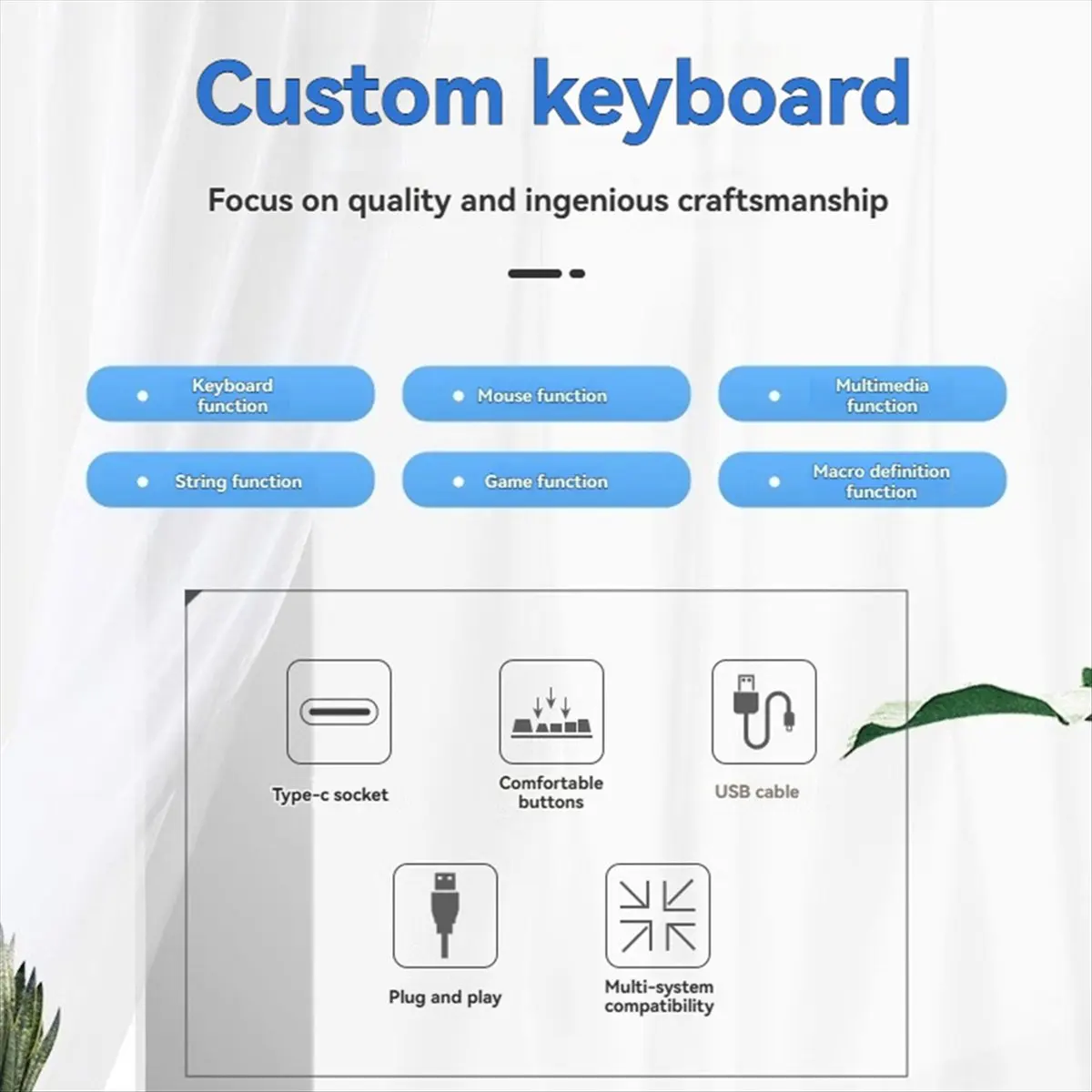 Stable- Mini Bluetooth Wireless Keyboard USB Programmable 6 Keys for Efficient Gaming and Productivity with LED Backlighting