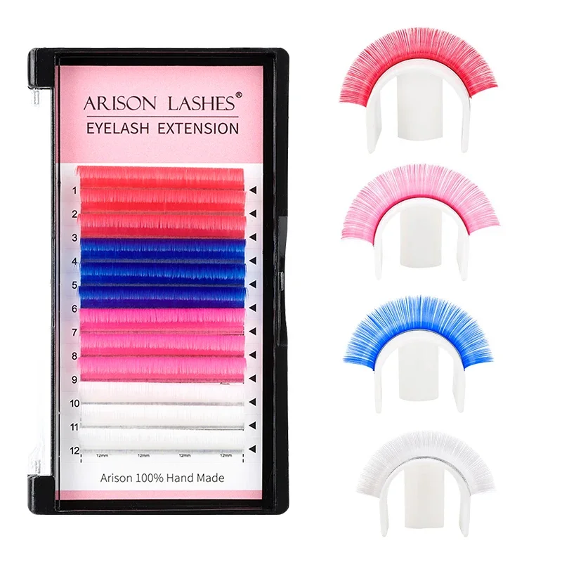 ARISON Easy Fan Volume colored Lashes Bloom Eyelash Extension Auto Flowering Rapid Blooming Fans Lashes Fast Delivery