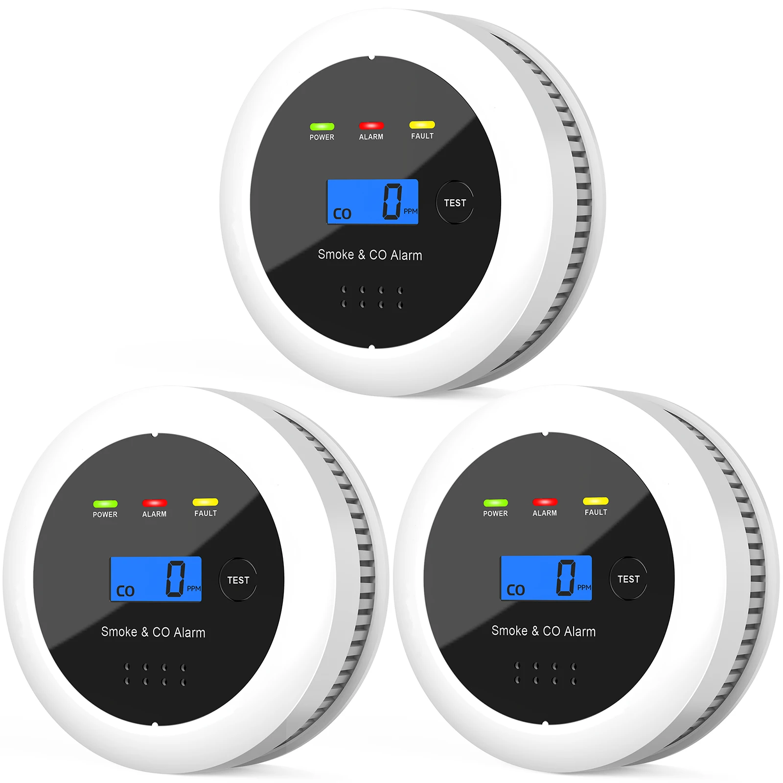 

2 in 1 Smoke Detecter & CO Alarm 85dB with display Smoke Alarm for Home Security Protection System Carbon Monoxide detector