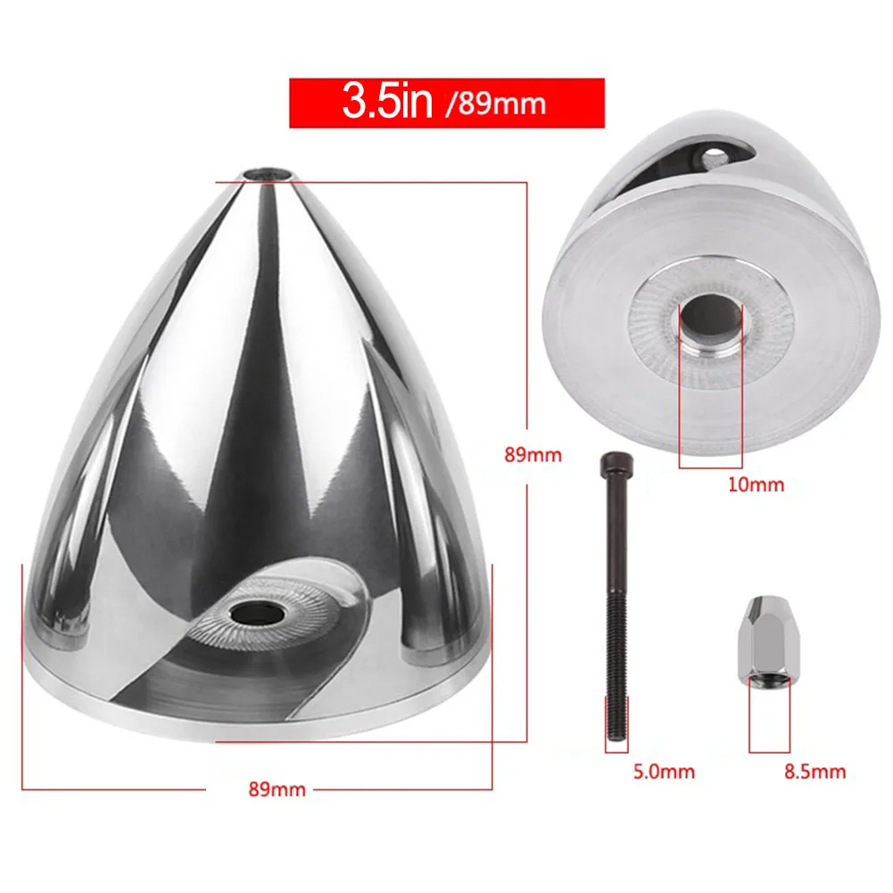 RC Plane Spinner RC Model Planes Propeller All-aluminum Alloy Easy Installation Improved Flight Performance Base Diameter 10mm