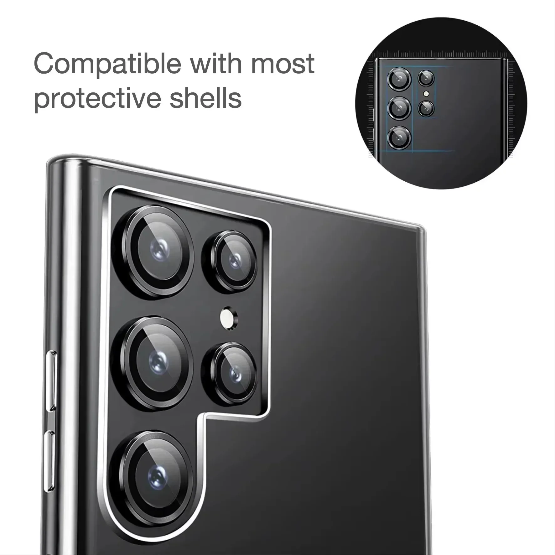 2 قطعة HD واضح الزجاج المقسى حامي عدسة الكاميرا ل غالاكسي S25 S24 S23 الترا زائد S22 الترا المضادة للخدش #5