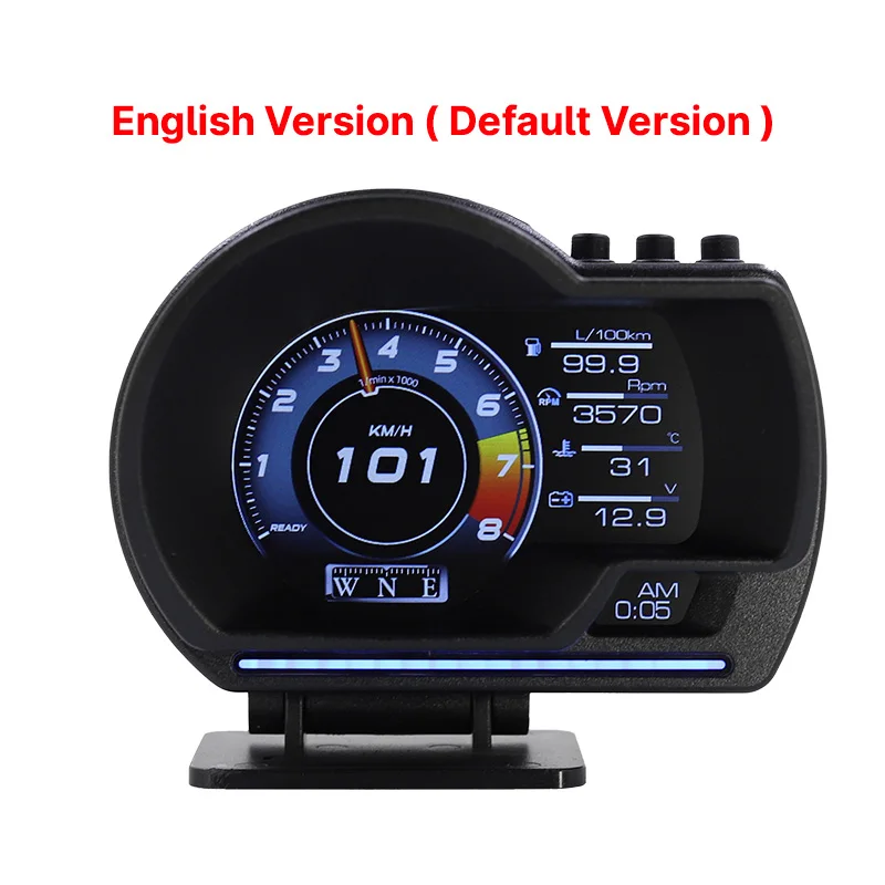HUD OBD2 5,8'' Baceyong – Display Head-Up Per Auto Con Velocità, Giri, Temperatura Acqua, Tensione E Allarmi – Plug And Play