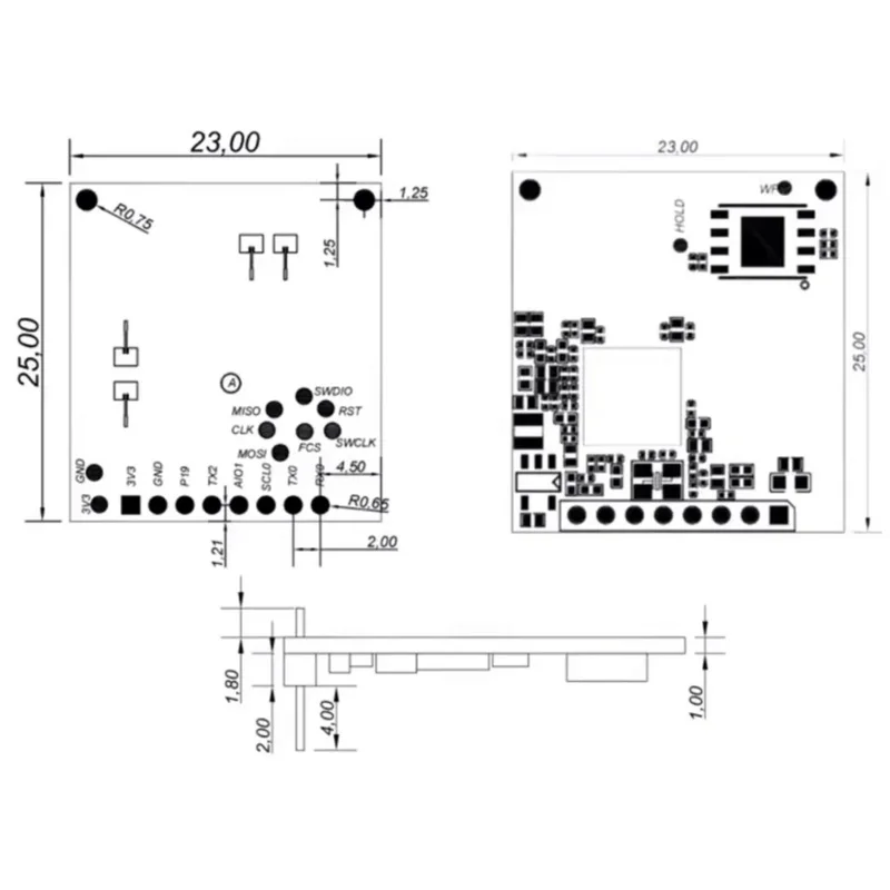 LD6002 Radar Module Breathing Heartbeat Detection Real Time Sign Sensing 60GHz ISM FMCW Radars Sensor 8PIN