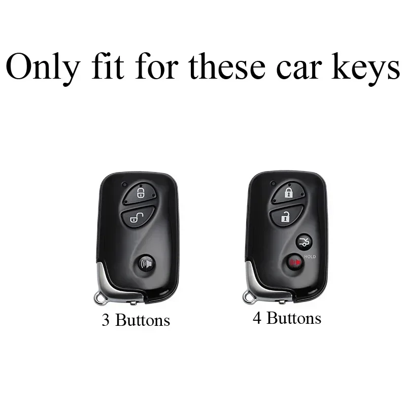 For Lexus Car Key Case IS250 IS300C RX270 CT200H GX400 GX460 ES240 ES350 LS460 GS300 450h 460h Key Fob Zinc Alloy + Leather