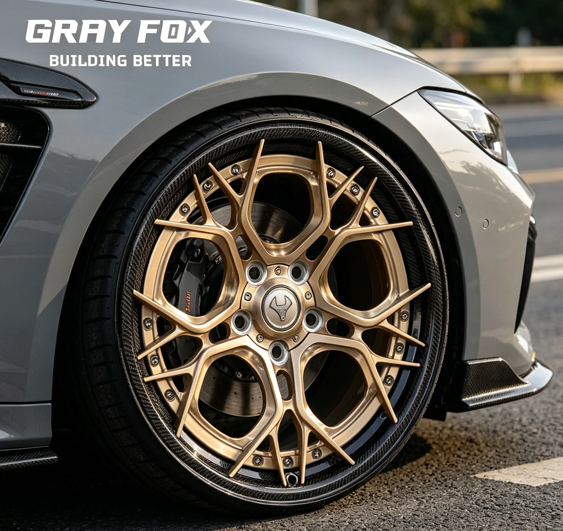 18 19 20 21 22 Inch Gold Deep Concave Two Piece Forged Wheels PCD 5x120 5x114.3