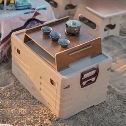 Portable Outdoor Storage BoxDustproof Foldable Container Large Capacity for Camping Car Organization Robust Travel Solution