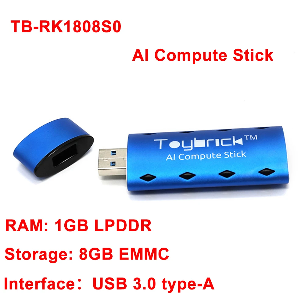 

TB-RK1808S0 AI Compute Stick Multiple Development Modes Support Secondary Development,Support Windows, Linux intel NCS2