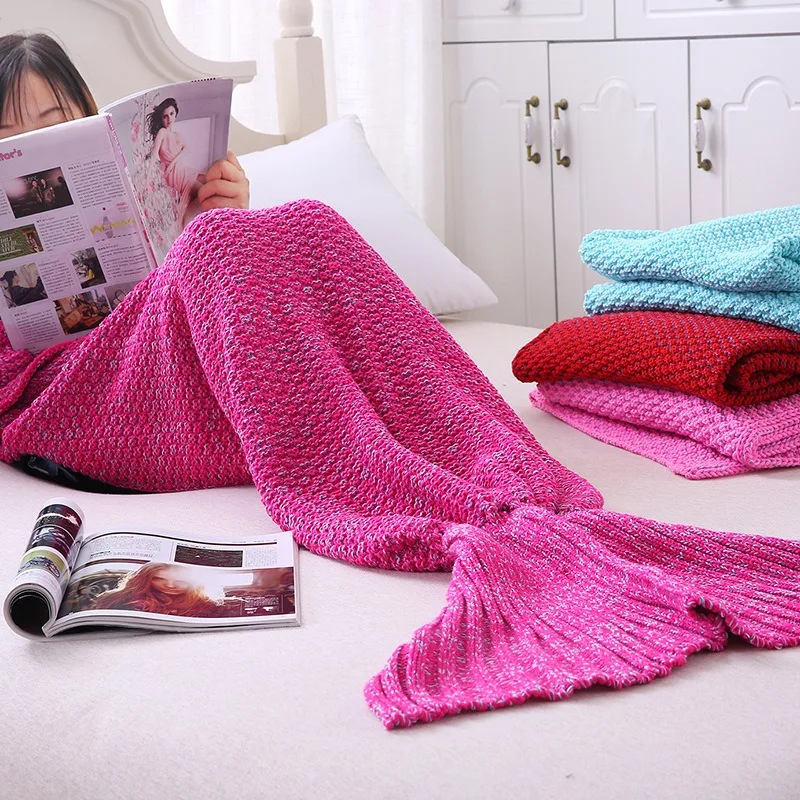 

Mermaid Tail Blanket Soft Luxury Bedspread with Elegant Mermaid Design Fluffy Warmth Perfect for Women Weddings Birthdays