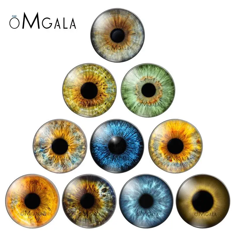 szklane kaboszony okrągłe 8MM-30MM okrągła kopuła smocze oko smocze oko kotka zabawki DIY biżuteria akcesoria MIX Pupil Eye Cameo