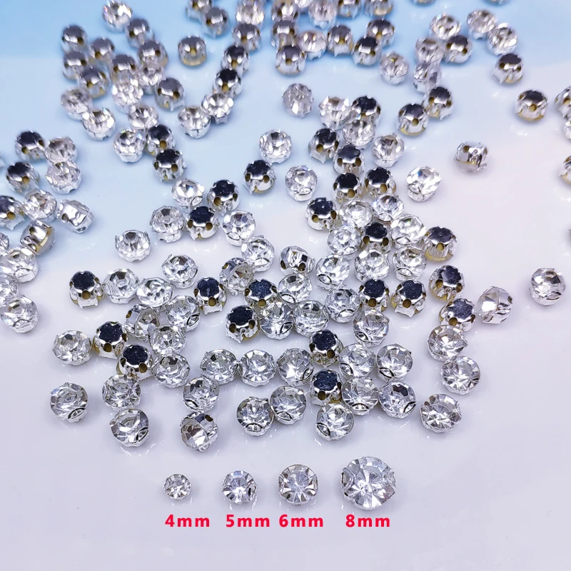 Sewing Clothes Crystal Glass Claw Rhinestones Glitter Rhinestones Sewing Collar Cuffs Hair Wedding Dress Jewelry DIY Accessories