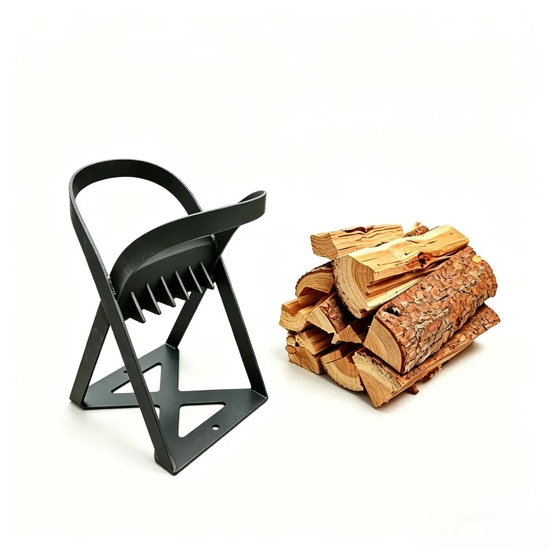 Steel Log Splitter, manual wood splitter for home and outdoor camping, easy to split firewood