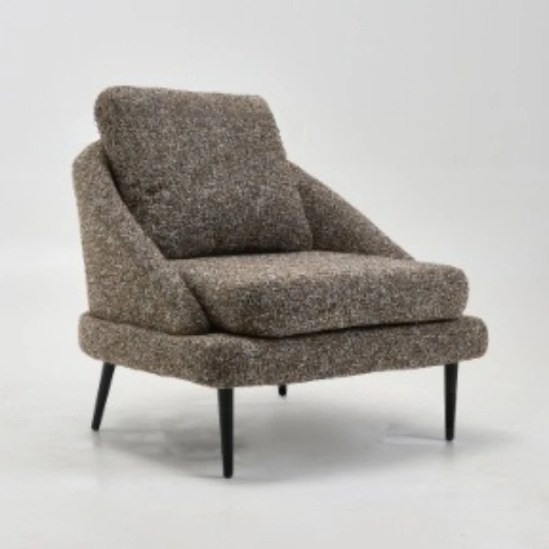 

Italian minimalist single sofa chair hotel front desk sales department reception fabric negotiation leisure lazy