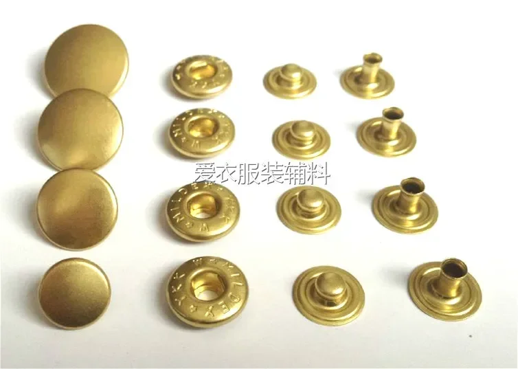 Clothing Accessories YKK ButtonCopper S-shaped Spring Button GLT Gold 1.0-1.7CM