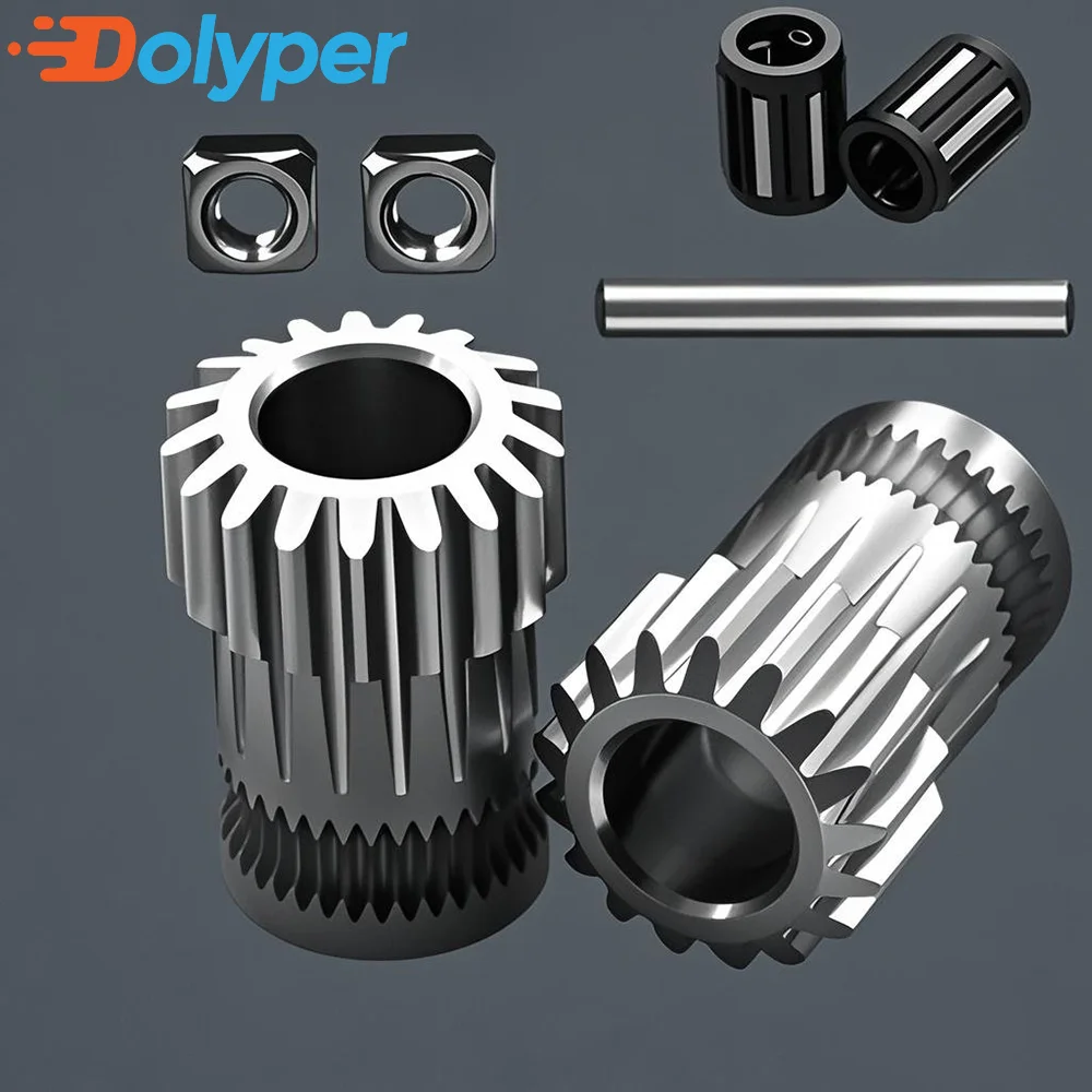 Dual Drive Gear Hardened Steel Upgrade Feed Gear Extruder Kit For BMG For Prusa DIY Bowden Direct Extruder 3d Printer Parts
