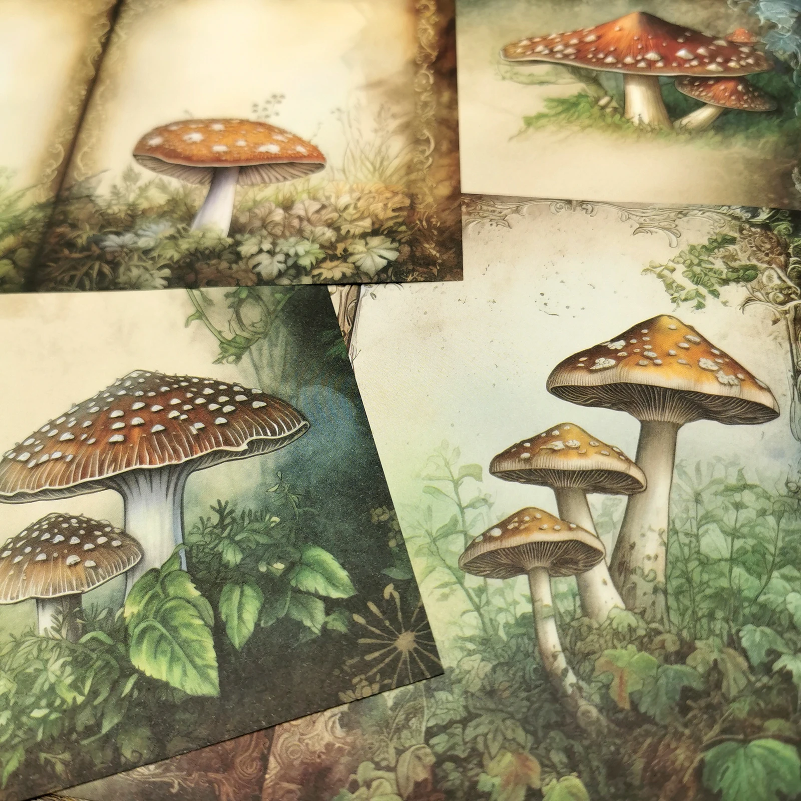 Viguscraft 16Sheets A5 Size Mushrooms Eagerly Poked Their Heads Out Of The Soil Junk Diary Magazine Scrapbooking