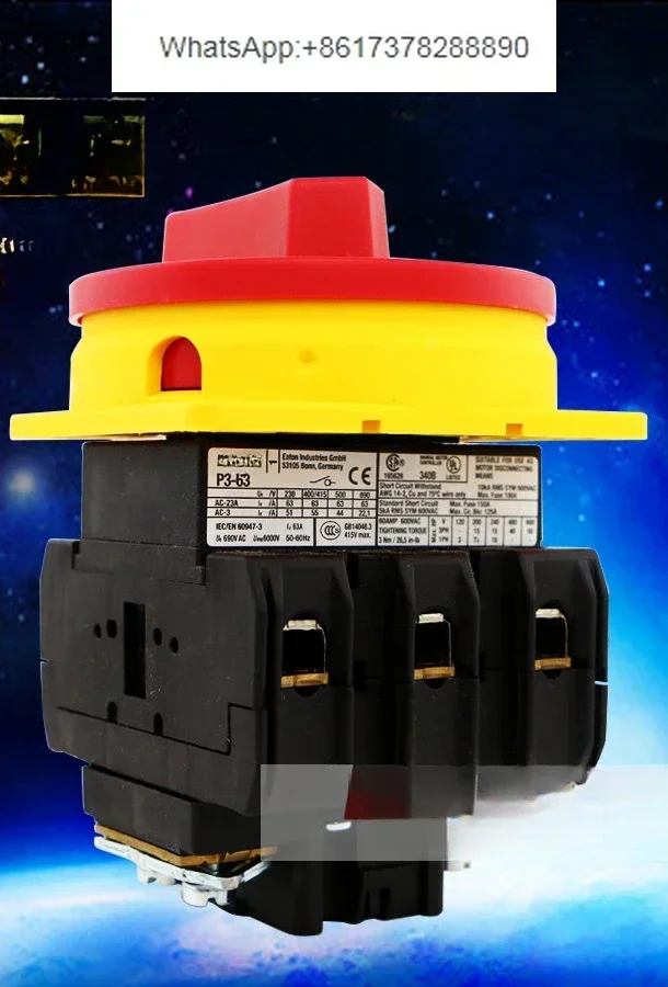 Load Disconnect Switch P3-63/EA/SVB Rotary Load Open Circuit Switch