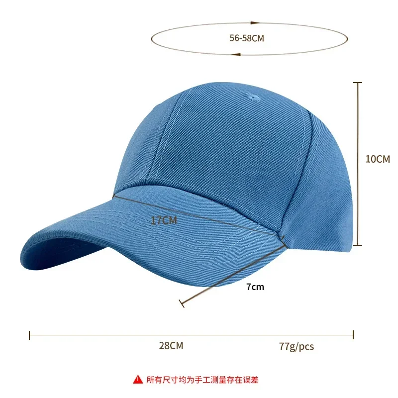 Custom Logo Hat Unisex Baseball Cap Men Women Snapback Hat Casual Solid Color Hip Hop Dad Caps Adult Sports Hat gorras hombre