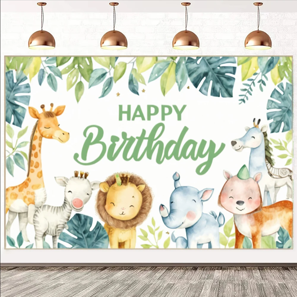 Printed Party Background Colorful Large-Sized Birthday Backdrop Reusable Baby Shower Backdrop For Kids' Birthdays