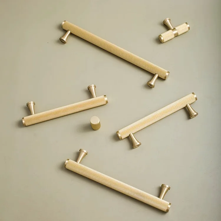 Knurled solid brass cabinet handle product image 17