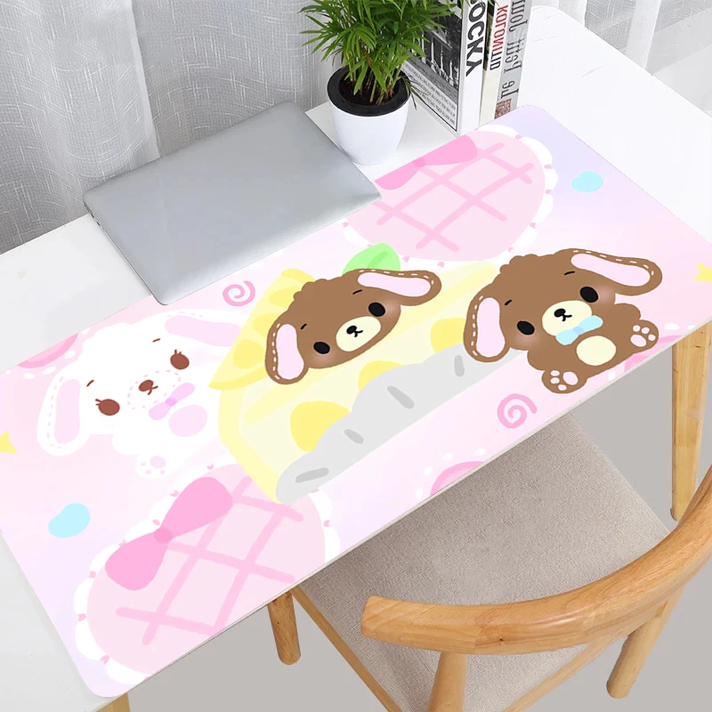 Mouse pad kawaii gamer tapete de mesa computador sexy anime mousepad teclado portátil acessórios de jogos s-sugar coelhos mausepad