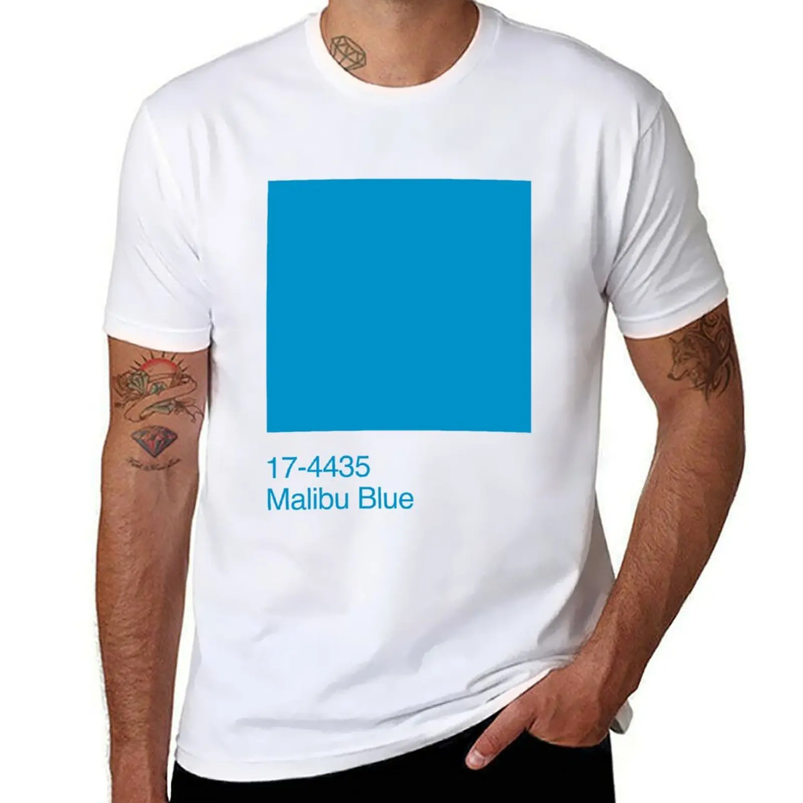 

prints - Pantone T-Shirt t man t Malibu shirts shirts cotton Blue with