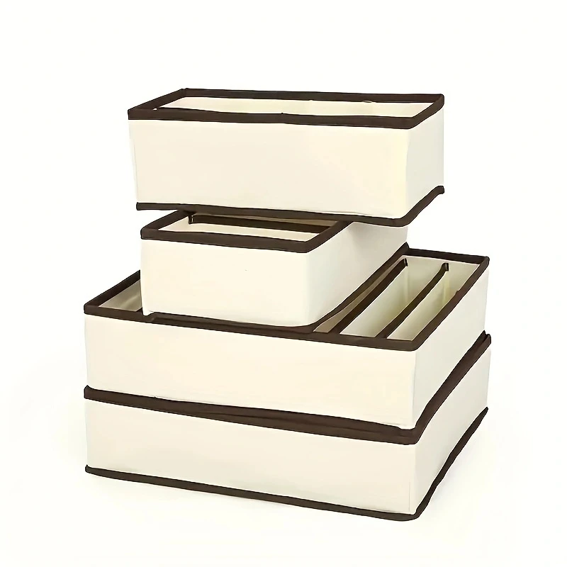 4pcs 속옷 보관 Dox, 양말 속옷 보관 분배기, 옷장, 홈 보관 및 마무리 패브릭 브래지어 보관 장치