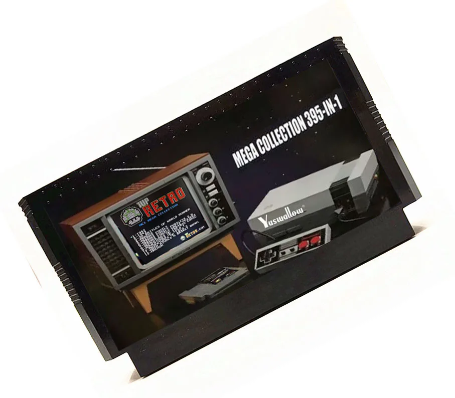 بطاقات الذاكرة Yuswallow لآلات ألعاب الفيديو 60 دبوس خرطوشة ألعاب بطاقة لاعب 395 في 1 ألعاب حقيقية لا تتكرر