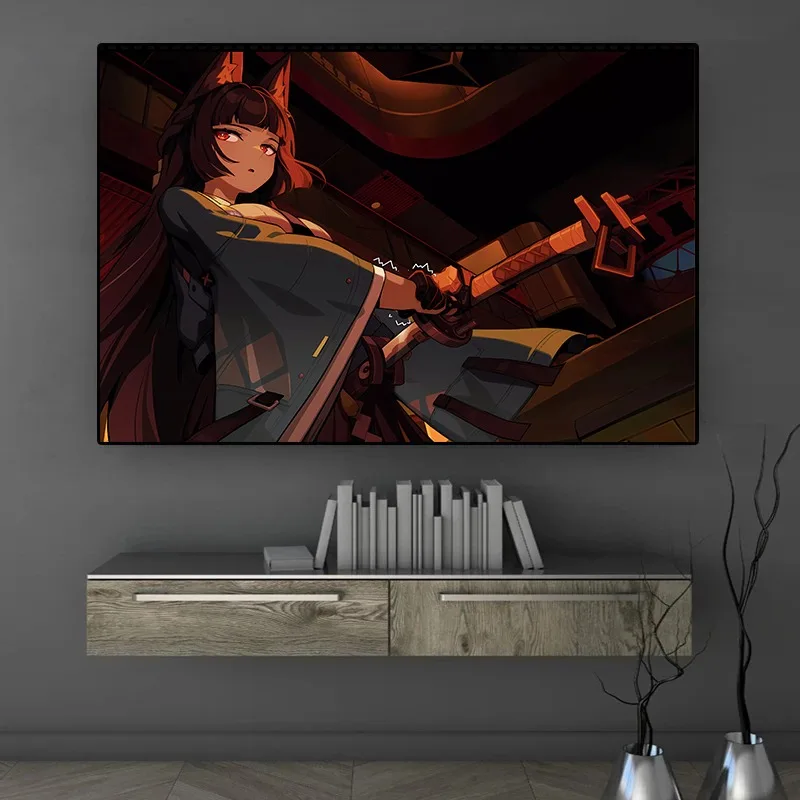 Anime Game ZZZ Zenless-Zone Zero Poster Belle Ellen Joe Hoshimi Miyabi Cartoon Action Games Canvas Painting Wall Home Decor Gift