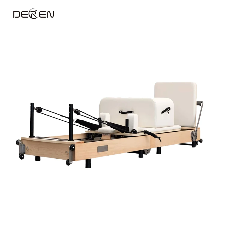 High Quality Maple Foldable Pilates Reformer Machine New Folding Pilates Equipment for Yoga Training Fitness for Gym Use