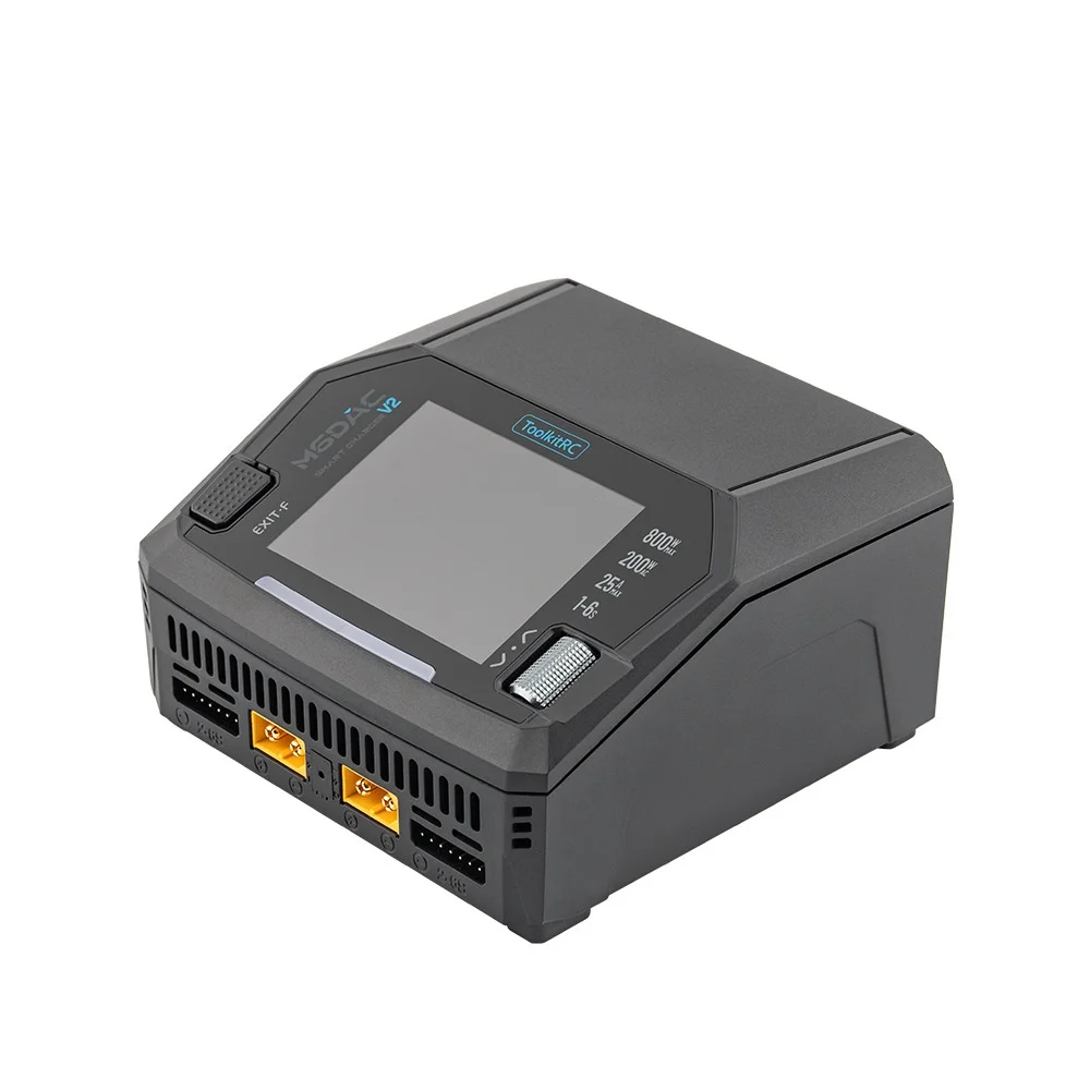 ToolkitRC M6DAC V2 Smart Balance Charger 2.8 Inch IPS Display for RC Models Cars Boats DC800W AC200W High Power Charging Tool