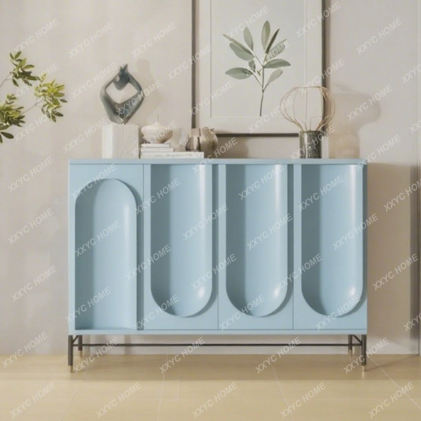 

A Lacquered dining side modern simple entrance cabinet creative multi-functional home storage cabinet