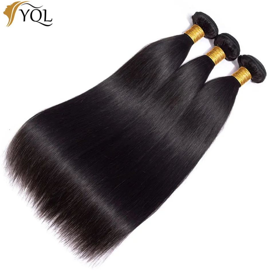 Straight Hair Bundles Human Hair Bundles 8-30 Inch Brazilian Remy Bone Straight Hair Weave Bundles Natural Color Hair Extensions