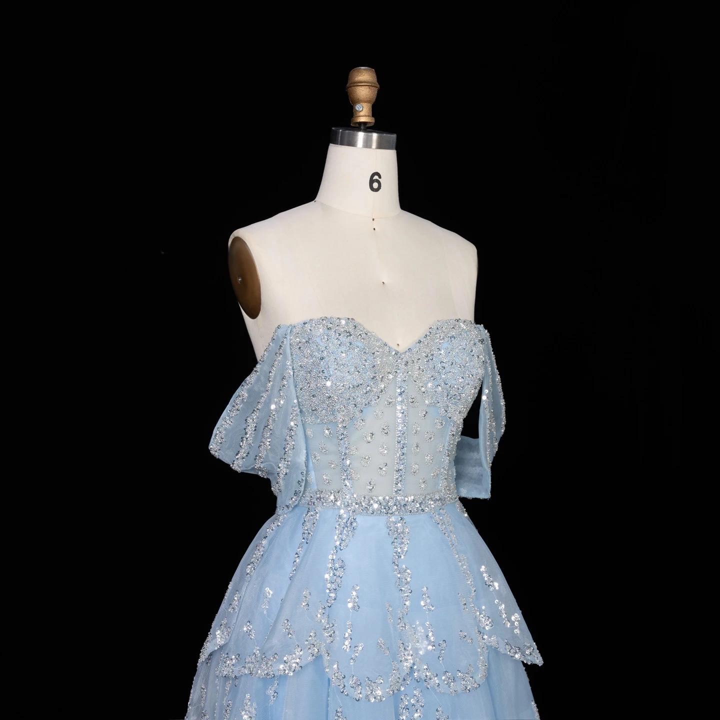 Sharon Said Luxuriöses Rüschen-Ballkleid in Rosa, Elegantes Gelbes Abendkleid, Formelles Ballkleid 2026 für Damen, Hochzeitsfeier, SS612, Maßanfertigung – Detail 6
