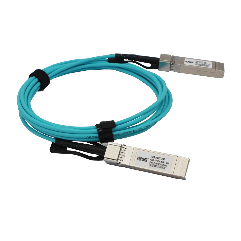 

AOC Juniper/Mikrotik Active Optical Cable Module 1m to 20m SFP+ 10G Fiber LC Aqua Cat8 OM3 for Communication Cables