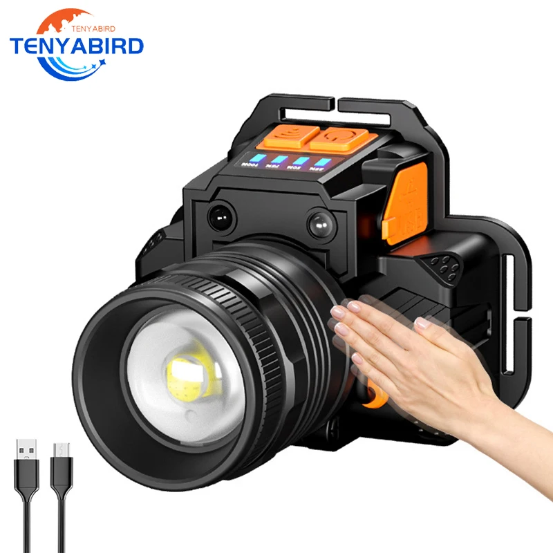 

Super Bright Powerful Headlamp LED Rechargeable Headlight Flashlight XML-L2 Head lamps 18650 Camping Fishing Head Lantern Torch