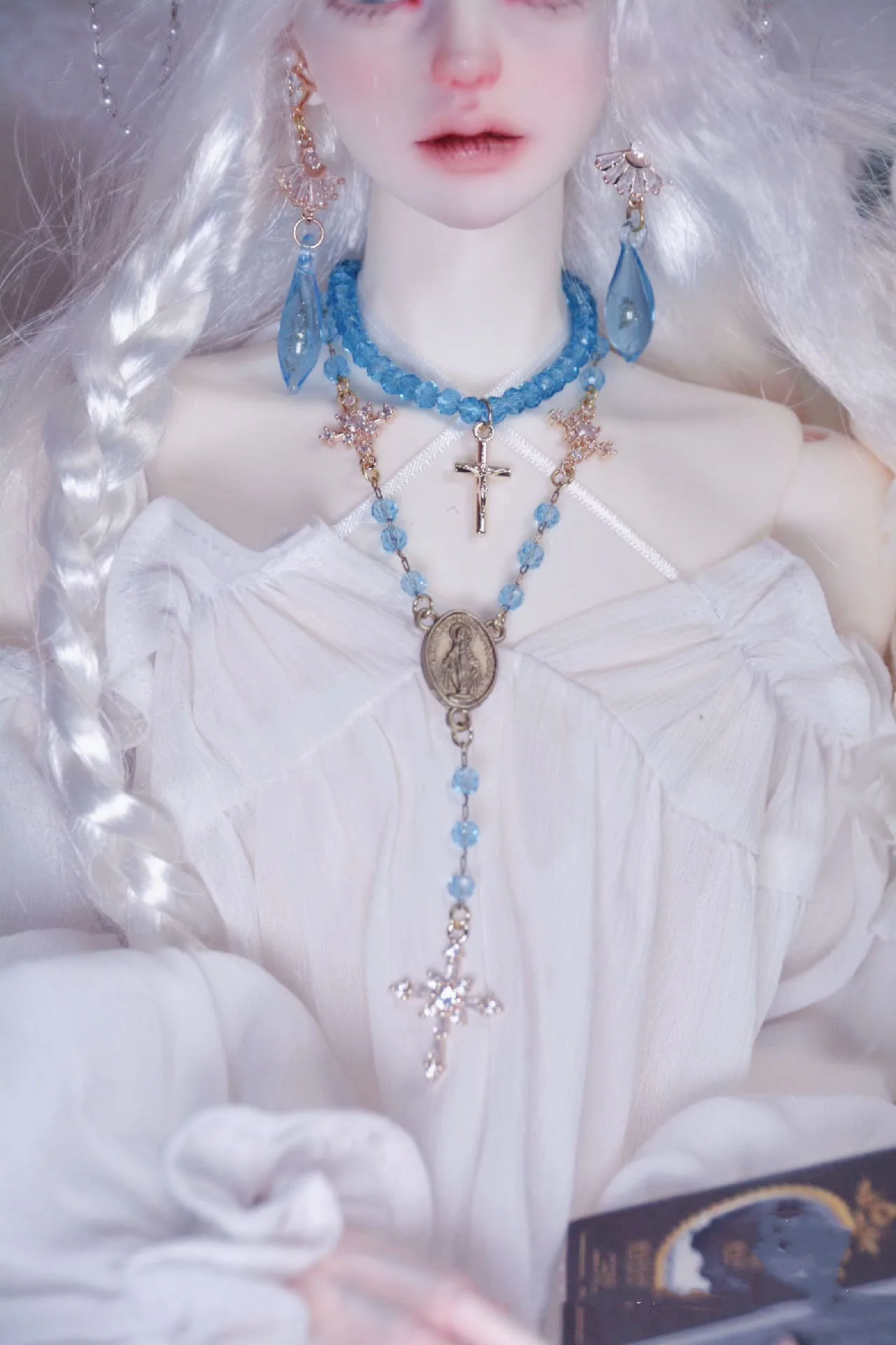

Doll Accessories Zircon Necklace Dry Leaf Rose Crown， 1/3 BJD Jewelry Accessories Free Shipping