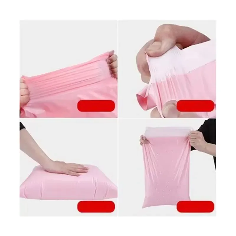 INPLUSTOP nouvelle enveloppe rose sacs de courrier différentes tailles sac d'emballage étanche vêtements pochette auto-adhésive sacs de livraison de courrier