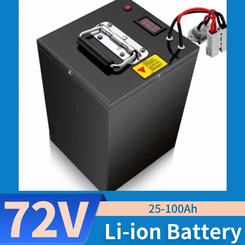 

72V 25Ah 35Ah 45Ah 65Ah 80Ah 100Ah Lithium Ion Deep Cycles Battery for 1000W 2000W 3500W AGV Pedal Car Rickshaw Skateboard