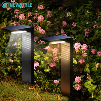 2PCS Solar Courtyard Lights Garden Waterproof Bright Solar Lights Outdoor Solar Landscape Decor Path Patio Walkway