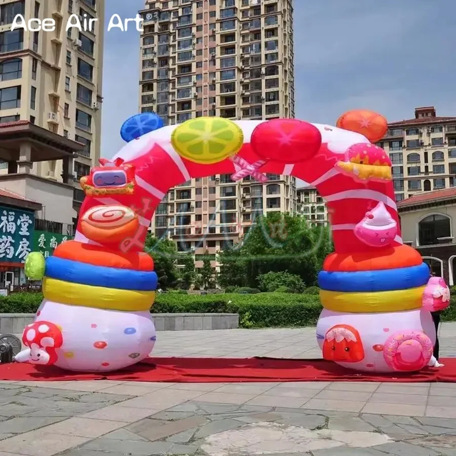 

Colorful Inflatable Candy Arch, Advertising Decorations, Commercial, Outdoor Party Event, Entrance