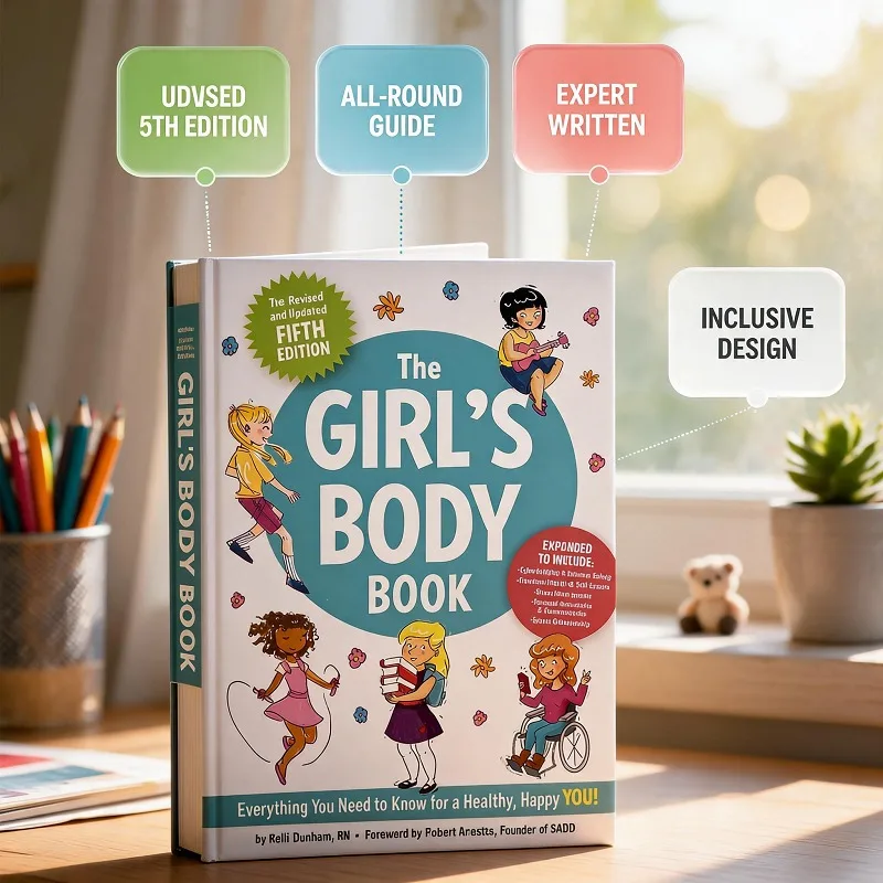 The Girl's Body Book 5th Updated Version Girls Puberty Body Safety Emotional Health Self-Esteem Growth Guide Book for Teenagers