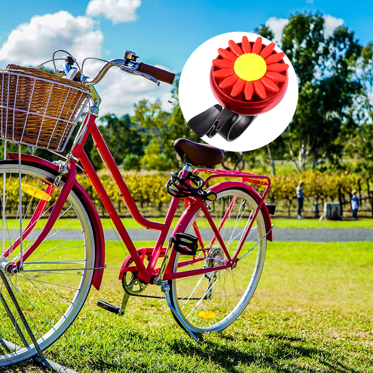 

3pcs Bicycle Bell Sunflower Design Loud Ringing Alarm Warning Bell For Road Bike Durable Bike Safety Accessories Gift Cyclists