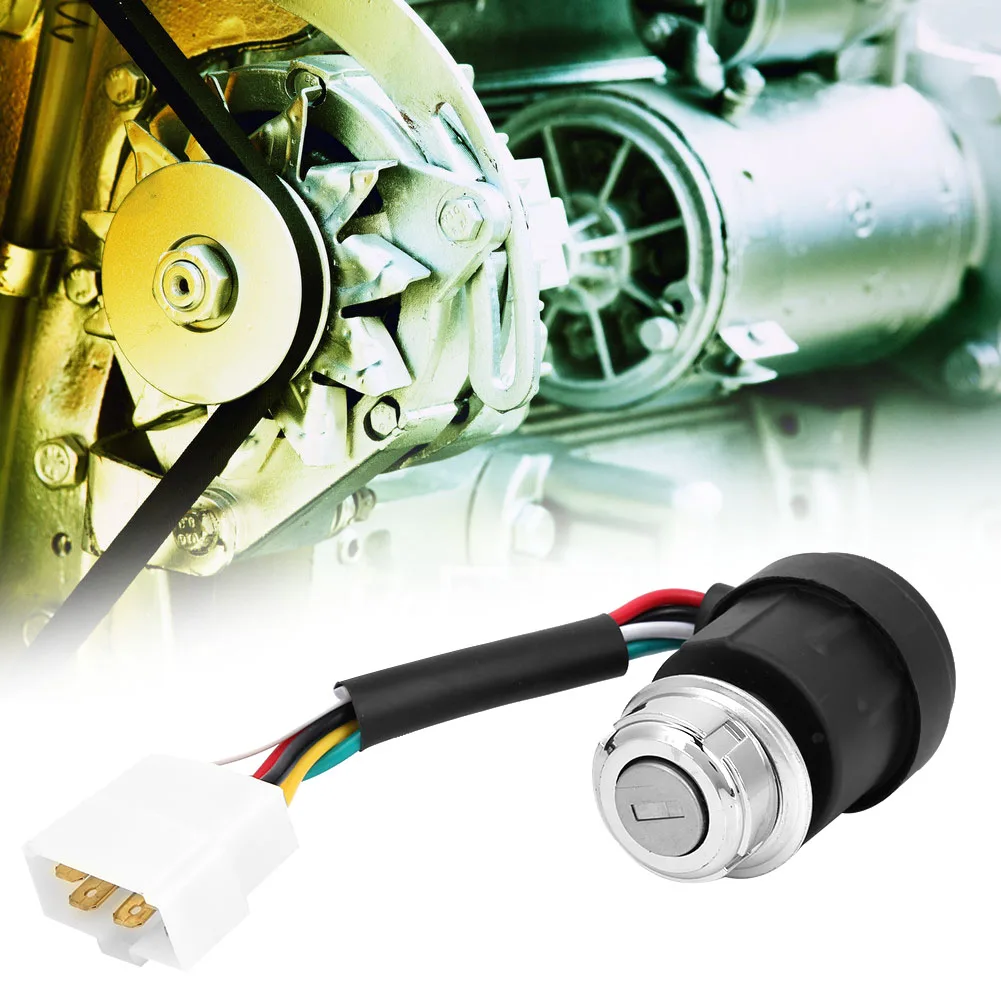 1Pcs 178F 186F Diesel Engine Tiller Key Switch 5 Wires Air Cooled Starter Key Switch 2 Keys Aftermarket Replacement Part