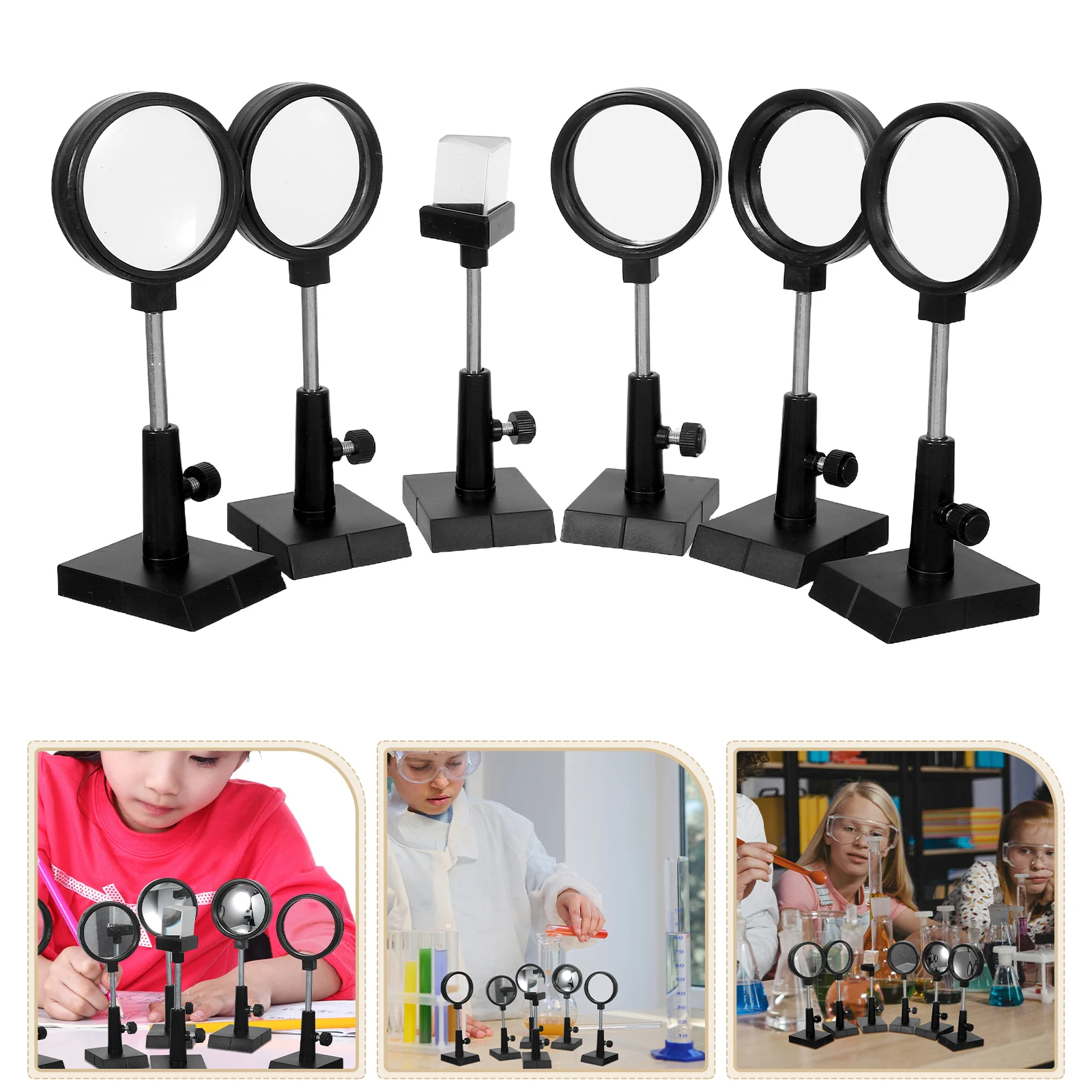 1Set Plane Mirror Based Optics Science Kit with Lens Prism for Middle School Physics Experiments Classroom Teaching Equipment