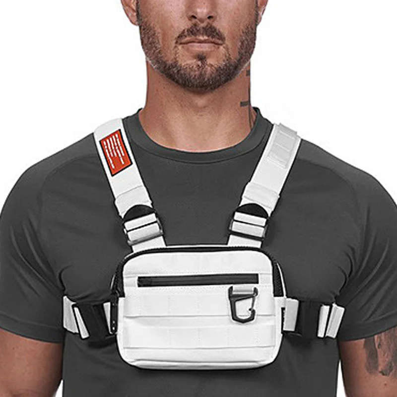 New Mens Chest Rig Hip-Hop Bag Casual Function Outdoor Style Chest Bag Small Tactical Vest Streetwear Male Saddlebag