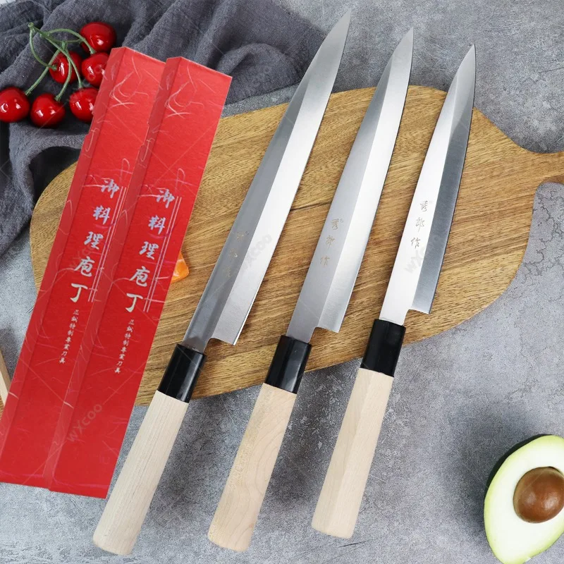 

Stainless Steel Slicing Salmon Knife Sushi Knife Cooking Knives Fishing Meat knife Handmade Kitchen Knives Cooking Tool