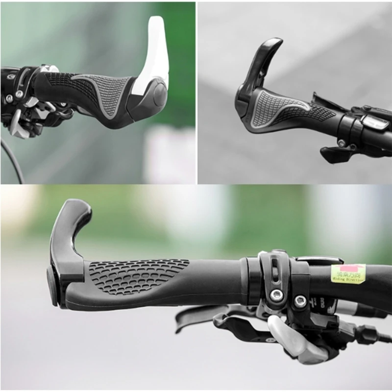 Mountain Bicycles Handlebars Grip Shock & Dust proof Bicycles Grip Comfortable Bikes Grip Handle Rubber Bilaterally Locking 69HD