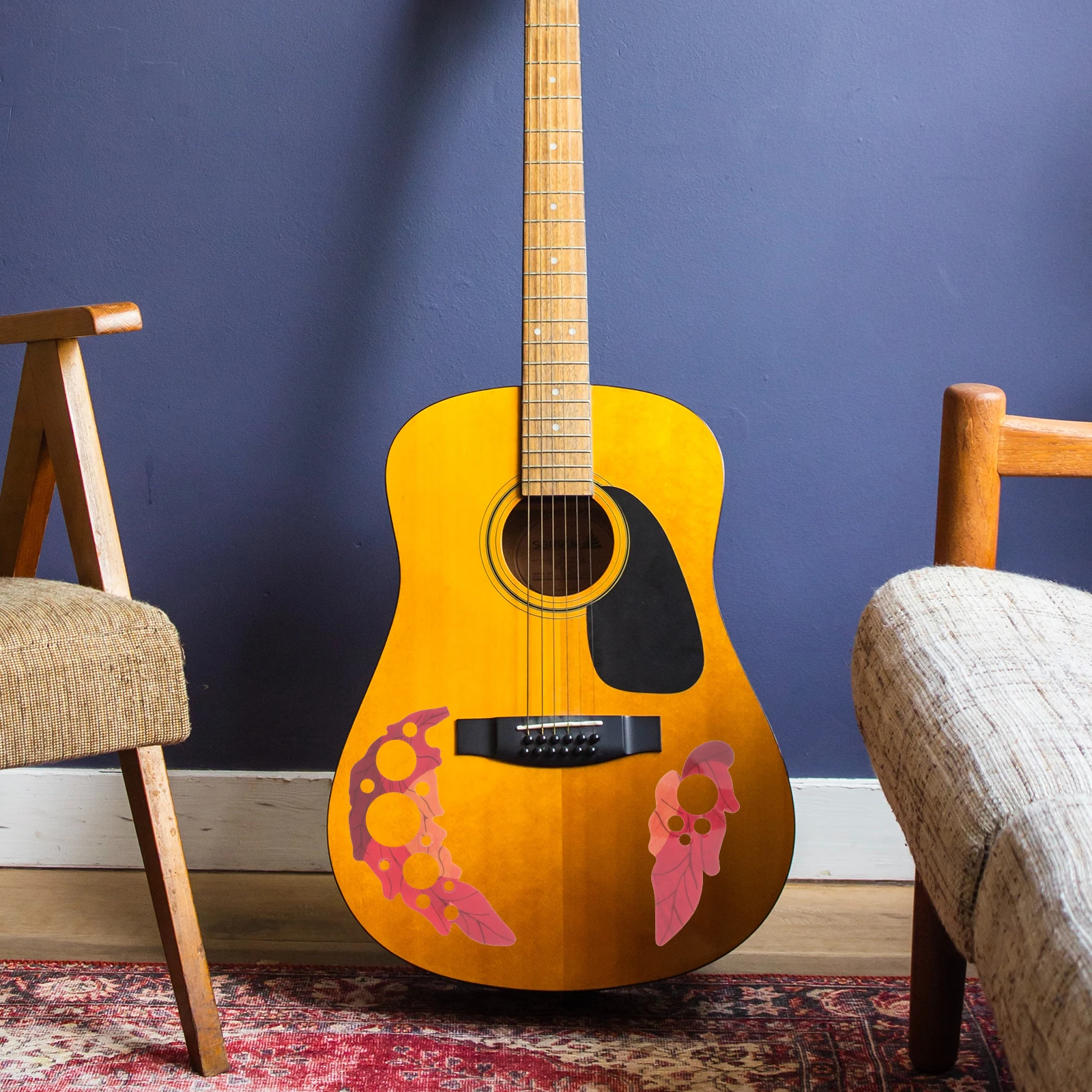 

2 Pcs Guitar Anti-scratch Plate Electric PVC Protective Board Impact Protection Acoustic Protector Sticker Guitars
