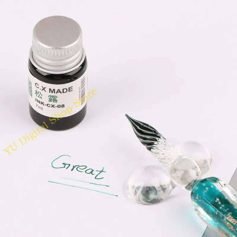 

96BA Luminous Glass Dip Fountain Pen Business Gift Office Supplies Call