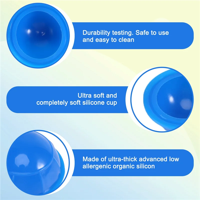 A66K-12Pcs الرعاية الصحية فراغ الحجامة الكؤوس سيليكون شفط كأس تدليك